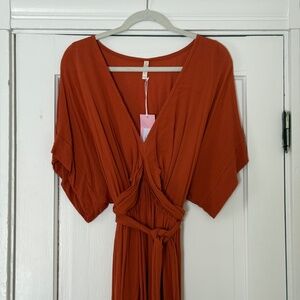 Hazel + Folk Melody Maxi Dress - M/L, Ginger - NWT